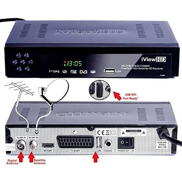 Full hd combo freeview + satellite receiver compatible for freesat and...