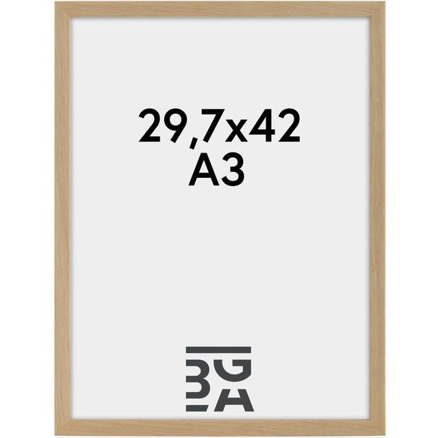 Quadrum A3 Wooden Picture Frame With Protective Glass Front - Tan - One Size