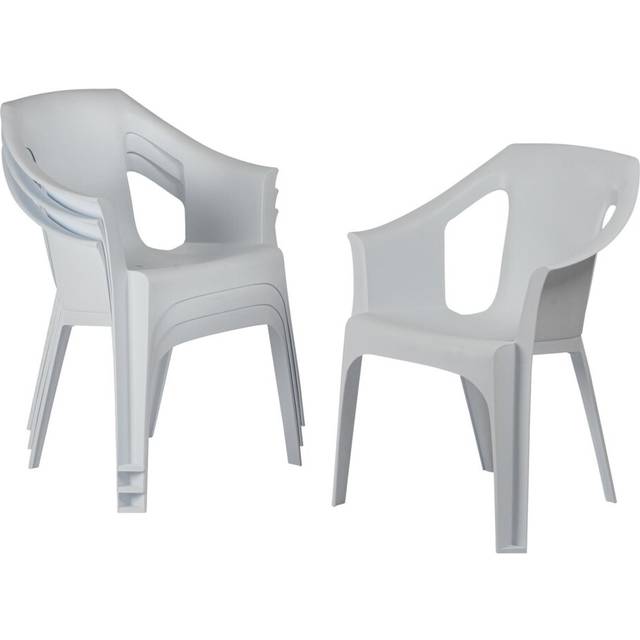 Resol - Cool Garden Dining Chairs - White (79cm H X 58cm W X 60cm D)