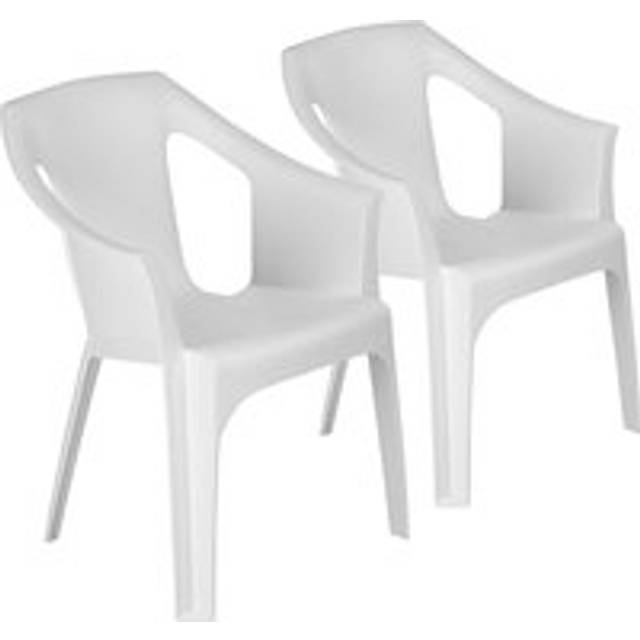 Resol Cool Garden Dining Chairs - White - Pack of 2, White