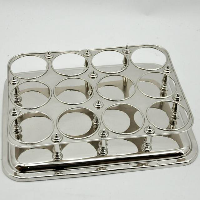 49cm Nickle Plated Bottle Stand