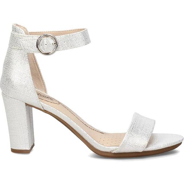 LifeStride Women's Averly Heeled Sandal, Silver, 9