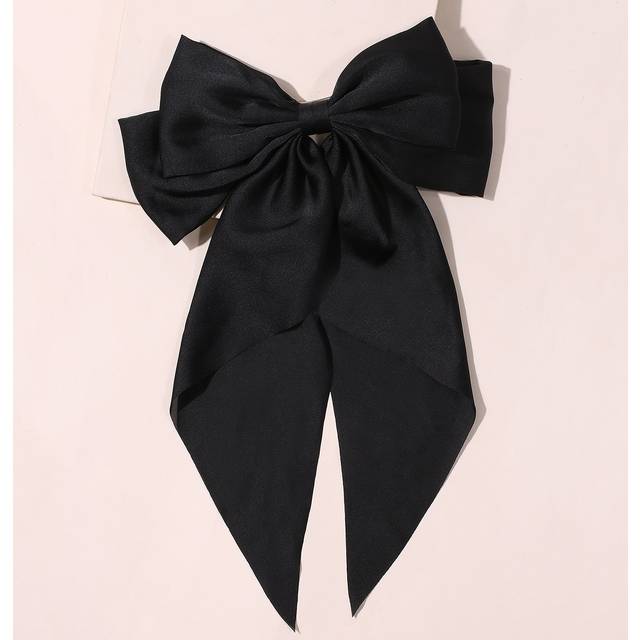 SHEIN 1pc Satin Silk Bowknot Hairclip Hair Accessory, Daily Wear Claw Clips Hair Claws Hair Barrettes