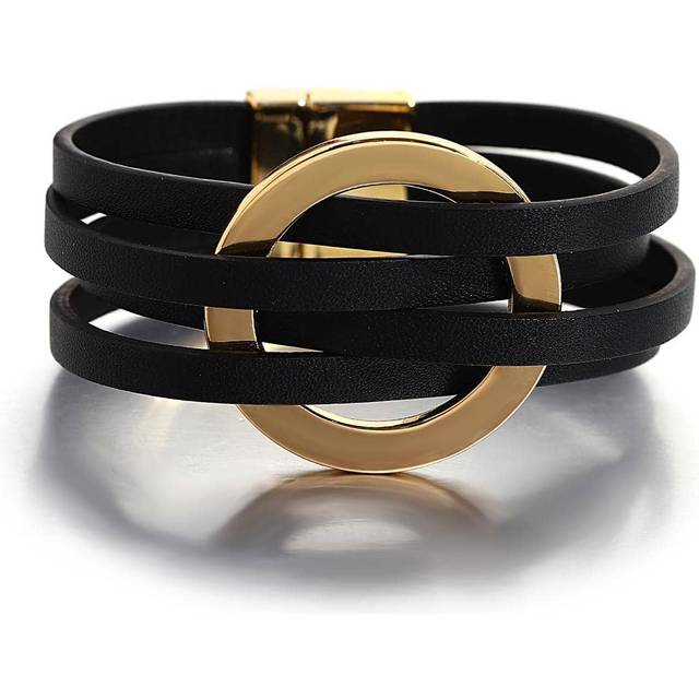 SHEIN 1pc Minimalist Buckle Crossover Leather Bracelet For Women - Stylish Everyday Versatile Summer Vacation Boho Chic Bracelet Mother&#39;s Day Gift For Mom,