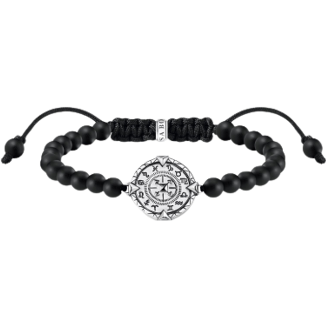 Thomas Sabo Bracelet Elements of Nature silver black A2009-704-11-L22V - black/silver-coloured - 22 cm