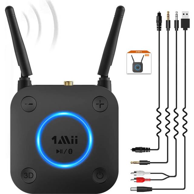 1Mii Long Range Bluetooth 5.1 Receiver with Volume Control, aptX HD Wireless