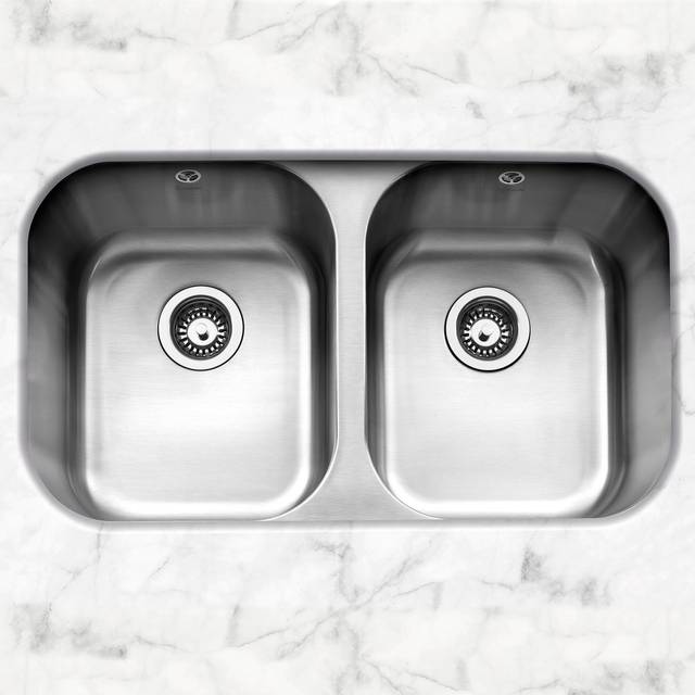 Caple FORM3636 Form 3636 Double Bowl Undermount Sink - STAINLESS STEEL