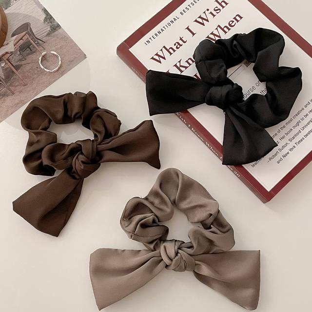 SHEIN 3pcs Bow Decor Scrunchies For Daily Use For Women Hairstyles Casual CuteHair Ties Scrunchy Hair Ties