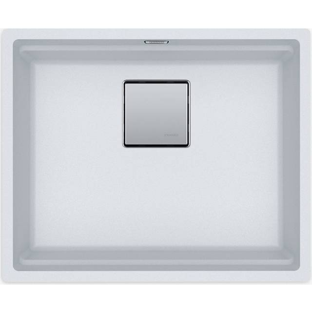 Franke KNG110 52 PW Kubus Fragranite Single Bowl Undermount Sink - WHITE