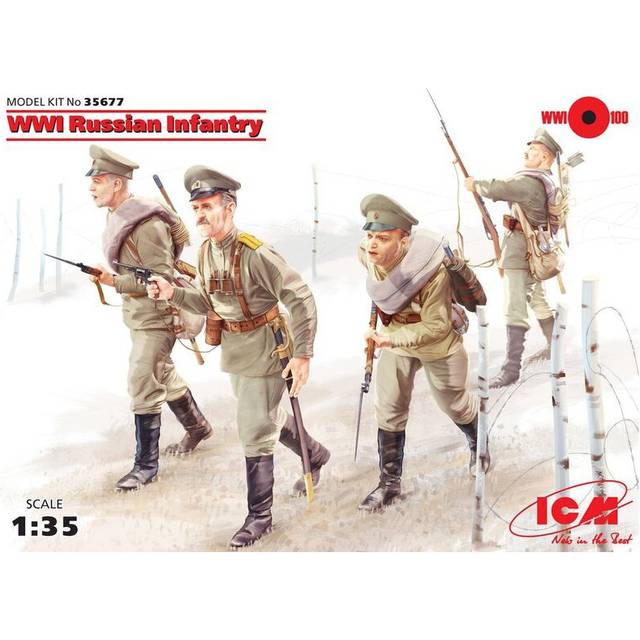 ICM35677 - ICM 1:35 - WWI Russian Infantry 4 Figs