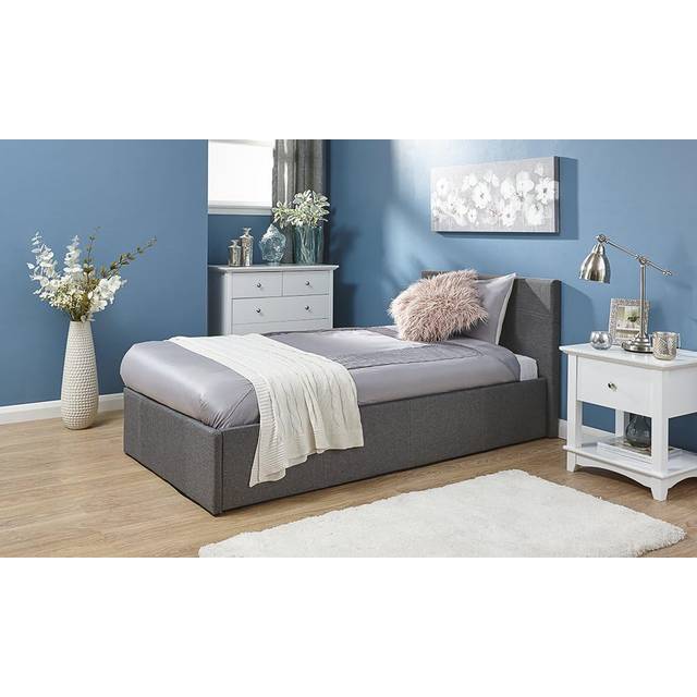 GFW Double Grey Side Lift Ottoman Bed