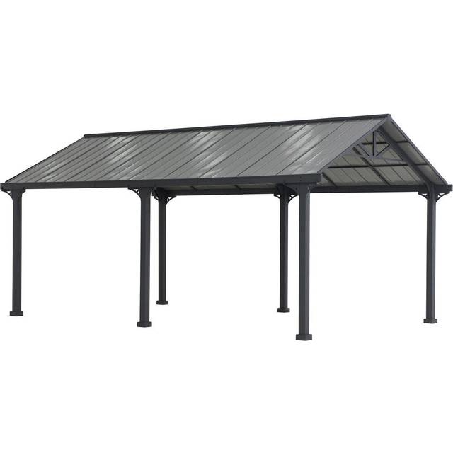 Sunjoy Steel Carport Eiger - 610Cm X 367Cm, Grey, Grey