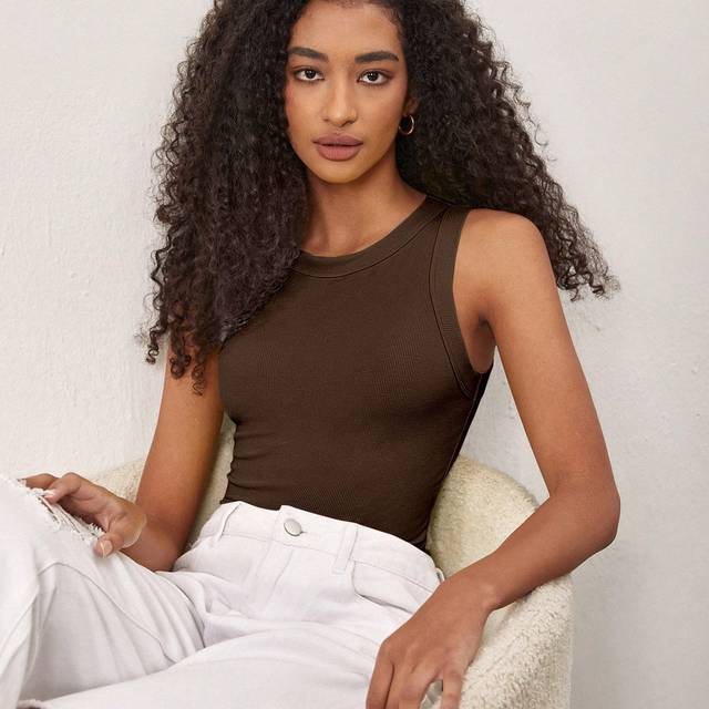 SHEIN Solid Tank Top