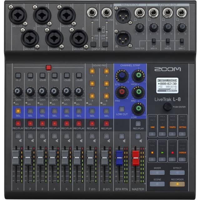 Zoom L-8 LiveTrak - Digital Mixer and Recorder