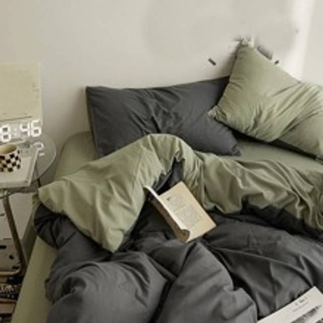 SHEIN Two Tone Duvet Cover Set Without Filler
