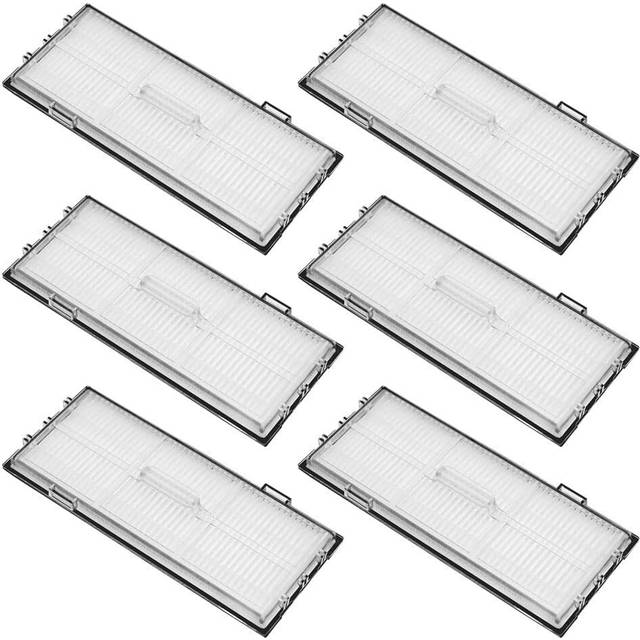 INF 6-pack dammsugarfilter för robotdammsugare Roborocke S8 Pro Ultra, S8+, S8, S7, S7+, S7 MaxV, S7 MaxV-Plus, S7 Max-V Ultra, tvättbara HEPA-filter