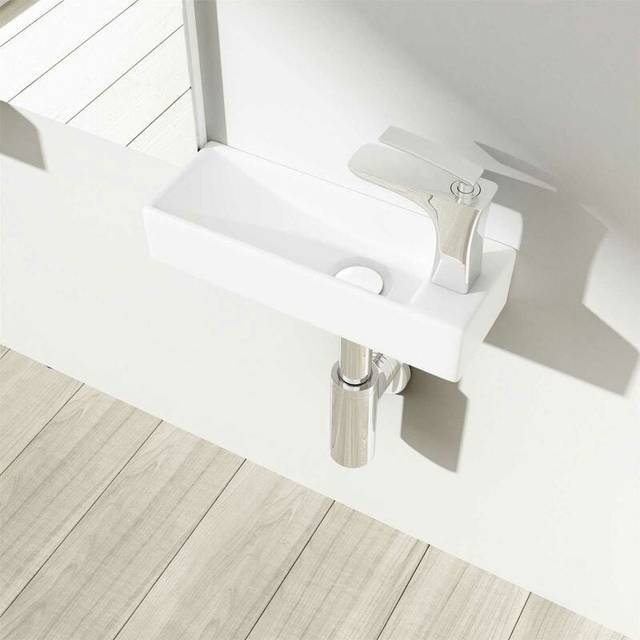 Durovin Wall Hung Mini Ceramic Cloakroom Washing Basin