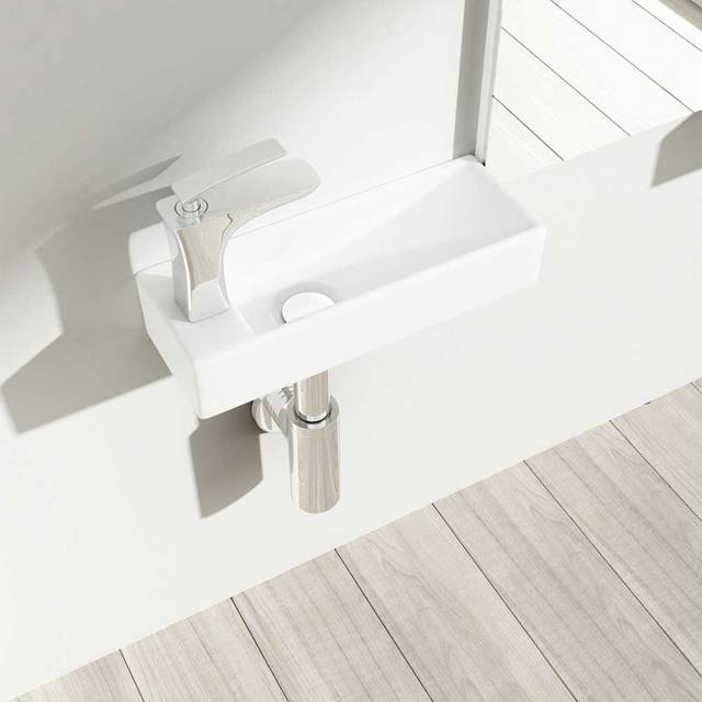 Durovin Wall Hung Mount Mini Ceramic Cloakroom Washing Basin