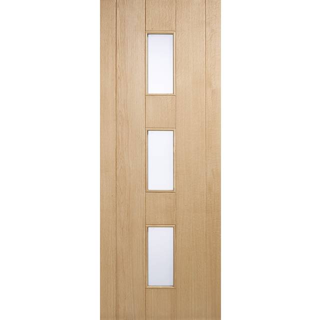 LPD Copenhagen Oak External Door - 3L Frosted 1981 x 838mm COPOAK33