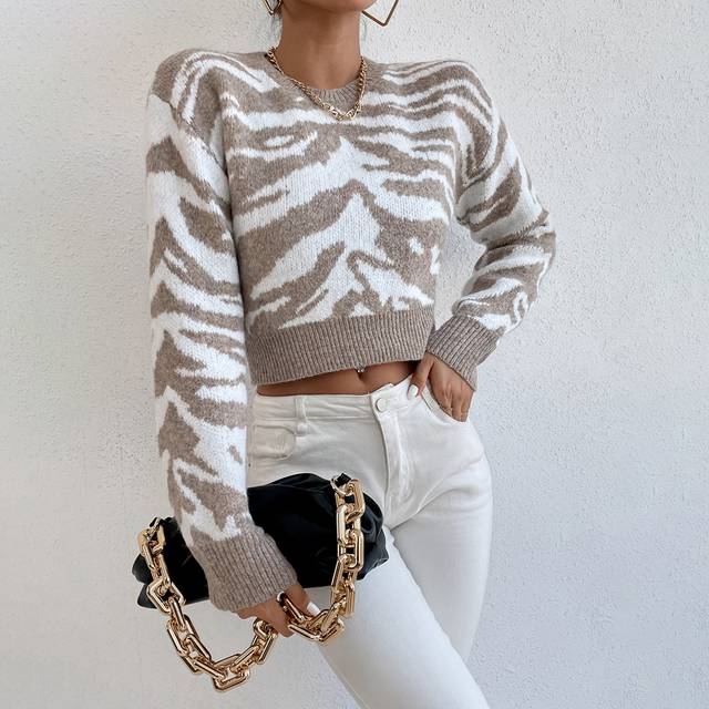 Rafferiza Tiger Striped Crop Jumper