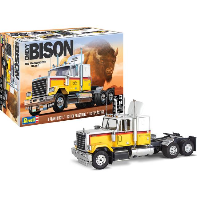 Level 4 Model Kit 1978 Chevrolet Bison Truck Tractor 1/32 Scale Model by Revell