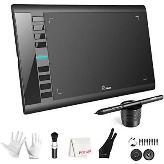 Drawing Tablet, UGEE M708 V3 Graphics Drawing Tablet with 10*6 inch, 8192 Level Pressure Battery Free Pen Stylus, 8 Hot Keys Compatible with Windows