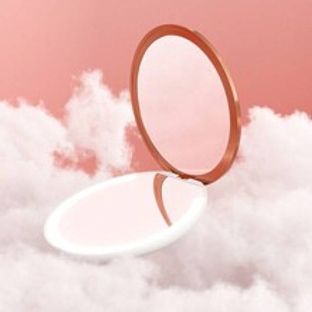 JMMO LED Light Makeup Mirror 1x/7x Magnification,Portable Rechargeable Lighted Travel Makeup Mirror,3 Color Lights,Simple & Easy To Carry Foldable Travel F