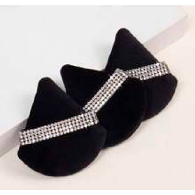 SHEIN 3pcs Rhinestone Decor Triangular Makeup Puff