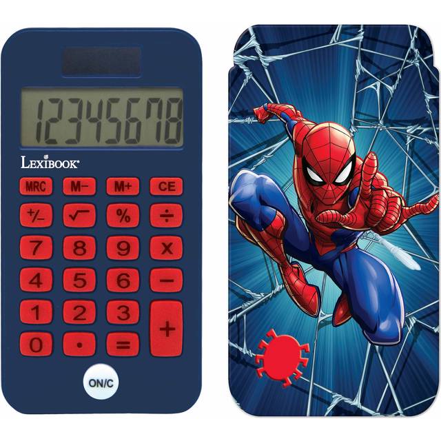 - Marvel Spider-Man Pocket Calculator, and advanced functions, Protective hard cover, battery operated, Blue/Red, C45SP