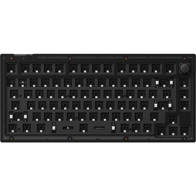 Keychron V1 QMK 75% ISO Barebone Knob Version RGB Hot-Swap - Frosted Black
