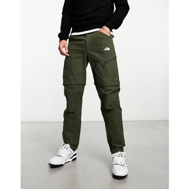 Men's The North Face Exploration Convertible Tapered Trousers - Taupe Green - Size 38 - Trousers