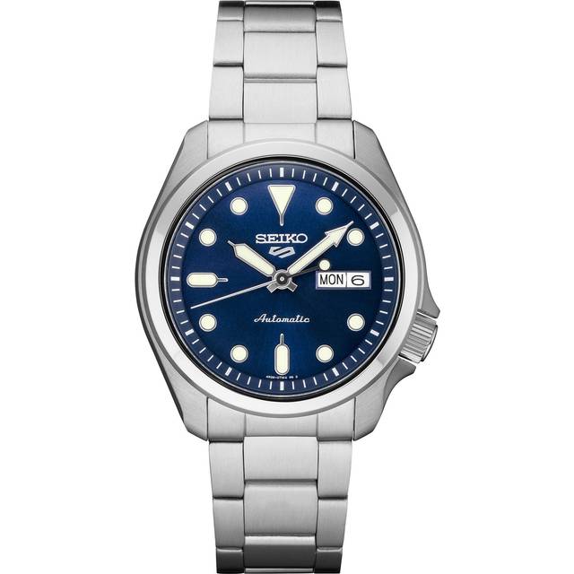 Seiko 5 Sports SRPE53 Men's Wristwatch, Automatic Winding, Mechanical, Limited Distribution Model, Made in Japan, Navy, navy, Bracelet Type