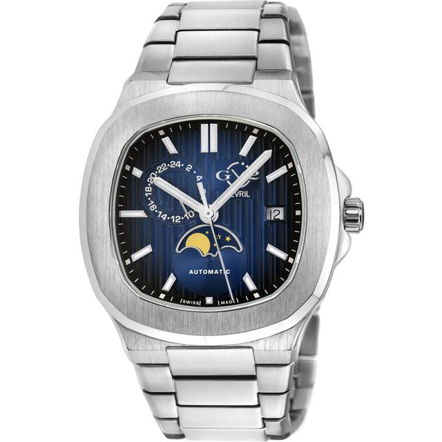 Potente Moon Phase 18401B Swiss Automatic Sellita SW285-1A Watch - Silver - One Size