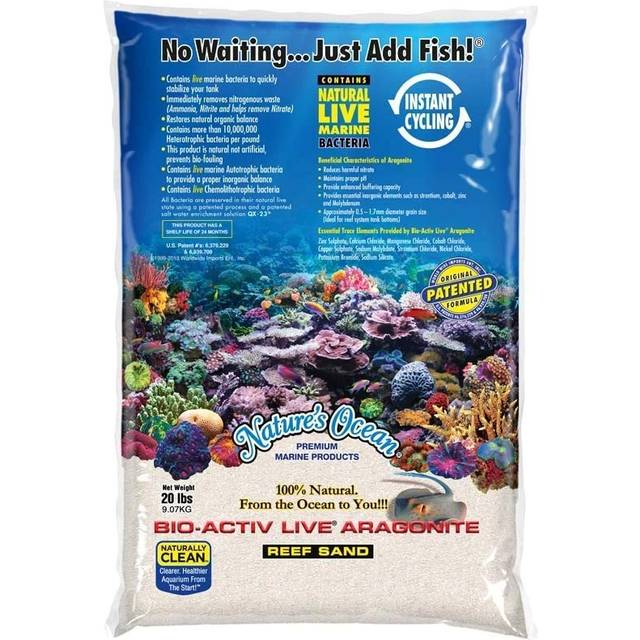 (20LB) NATURES OCEAN BIO ACTIV LIVE ARAGONITE REEF WHITE 10lb and 20lb