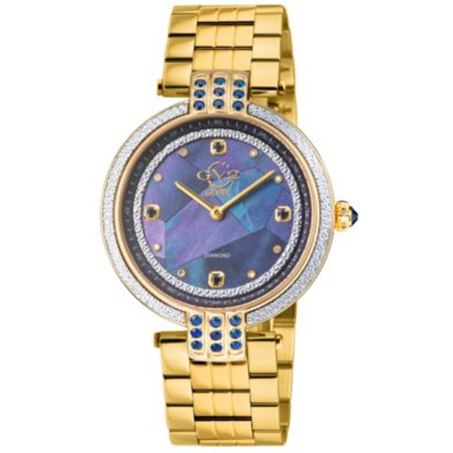 Matera Swiss Quartz Blue Mother of Pearl Dial, 316L Stainless Steel IPYG Bracelet - One Size