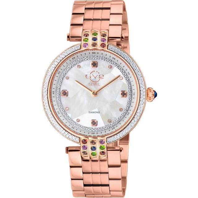 Womens Matera White Mother of Pearl 12805B Dial Swiss Quartz Watch - Metallics - One Size