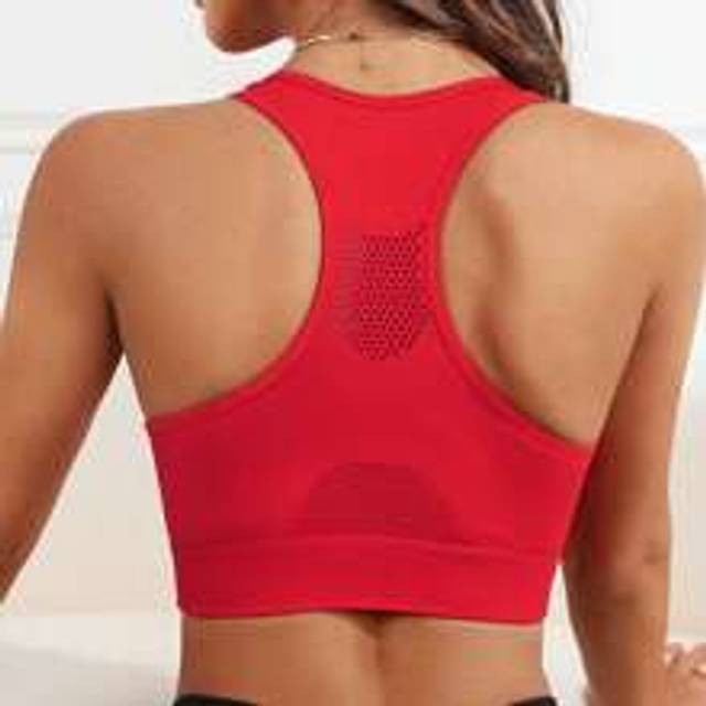 Criss Kors Enkel Sport BH - Röd (L,M,S)