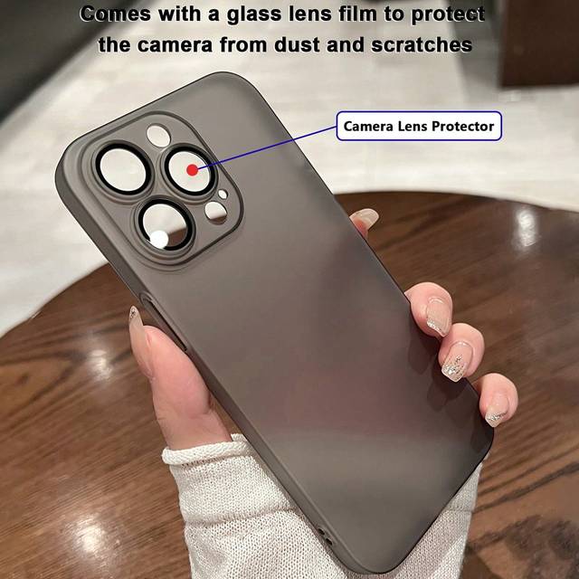 SHEIN 1PC Simple & Stylish Camera Lens Film Protective Soft Matte Mobile Phone Case Compatible With IPhone 16, IPhone 16 Pro Max, IPhone 16 Pro, IPhone 16 P