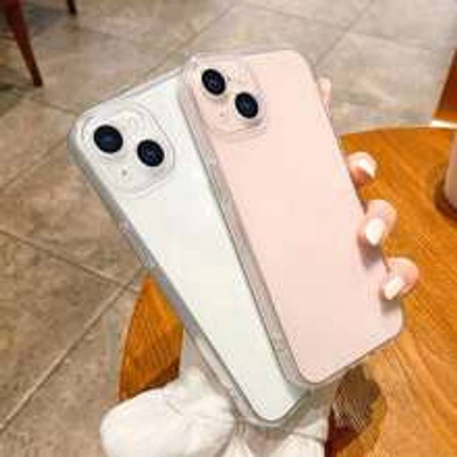 SHEIN Apple Basic Phone Cases Pink 2pcs Clear Phone Case Compatible With IPhone 11,IPhone 13,IPhone 14 Pro Max Waterproof Shockproof Anti-Fall Scratch Resis