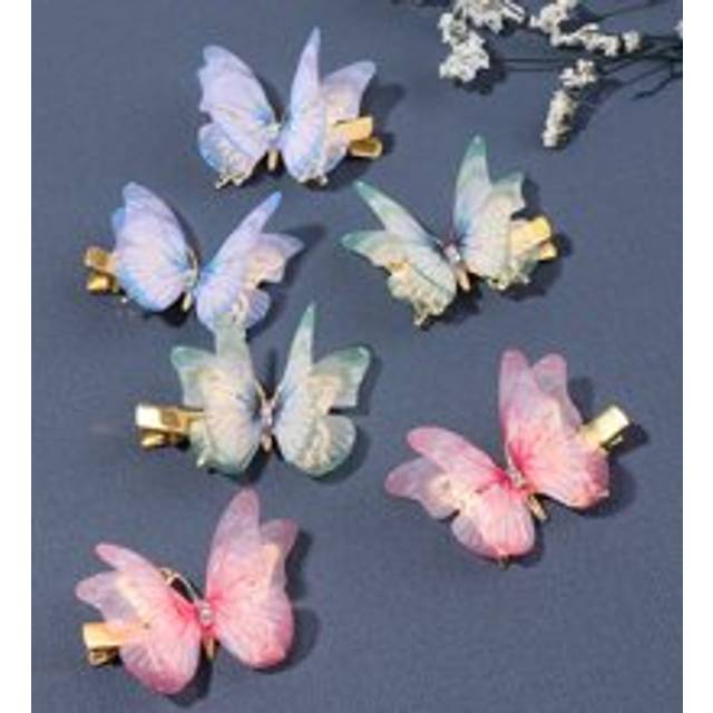 SHEIN 6pcs Rhinestone Detail Butterfly Decor Alligator Hair Clip Street Y2k,Hair Accessories,Hair Barrettes Hair Clips Claw Clips Hair Claws, School Stuff