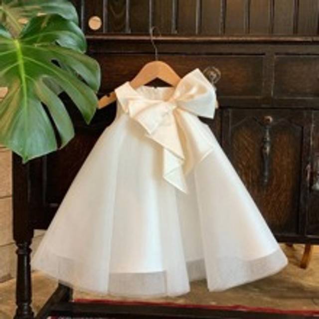 SHEIN Young Girl Burgundy Red Big Bow Decor Tulle Easter Party Dress, Elegant Princess Style Birthday Party Dress, Flower Girl Wedding Dress For Holiday Cel