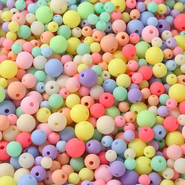 SHEIN 200pcs/set Fashion PMMA Bead DIY Jewelry Accessory For Women For DIY Jewelry Making
