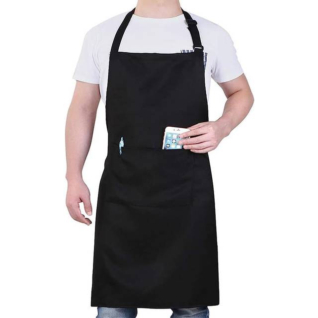 SHEIN 1pc/2pcs Adjustable Waterproof Cooking Apron With Pocket - Unisex Professional Apron - Stain-Resistant,Kitchen,Bathroom,Home,Household Supplies