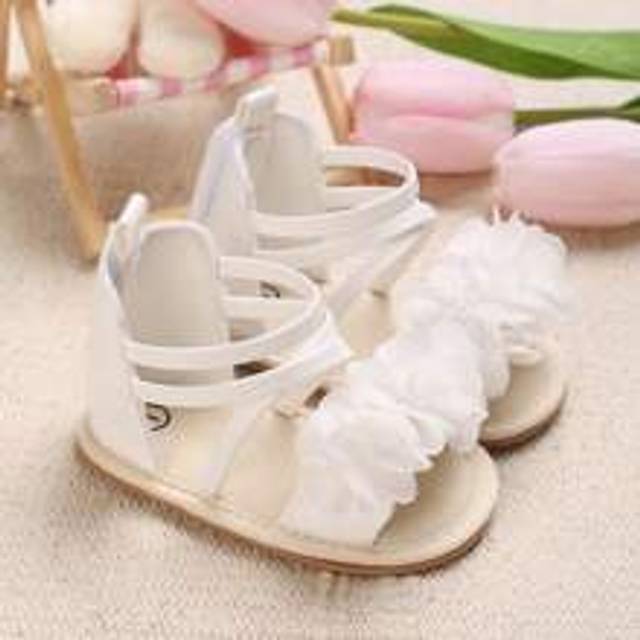 SHEIN 1pair Fashionable & Simple Baby Girls&#39; Sandals, 0-1 Year Old
