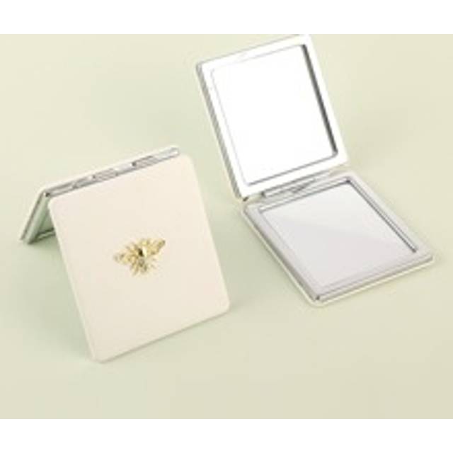 SHEIN Foldable Makeup Mirror, 1pc Bee Decor Double-Sided Compact Cosmetic Mirror, Portable Travel Mirror For Women & Girl, Gift For Women Mom Wife Sister Te