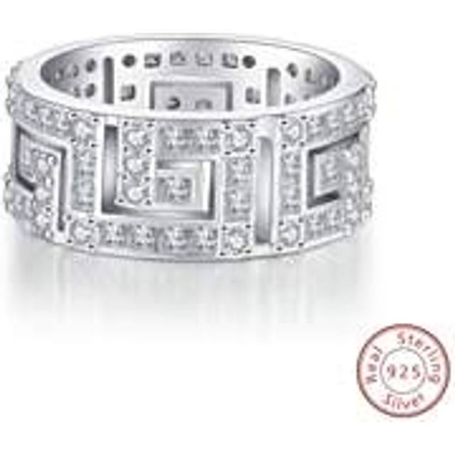 SHEIN A High Sparkle Engagement Ring Wedding Band For Women S925 Sterling Silver Promise Ring Eternity Ring Fine Jewelry Gift For Party Dating Bridal Jewelr