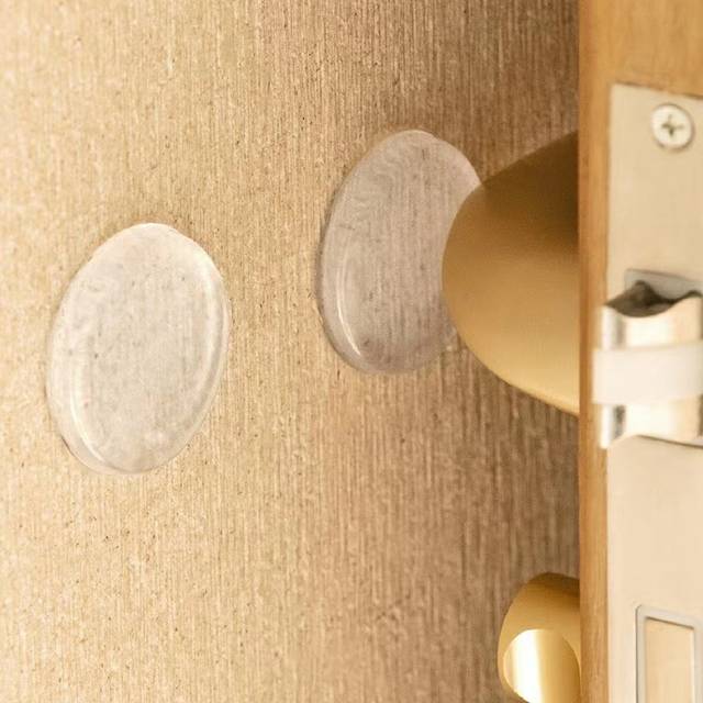 SHEIN 1pc Clear Door Stop, Simple Clear Silicone Round Shaped Door Stop Holder For Household