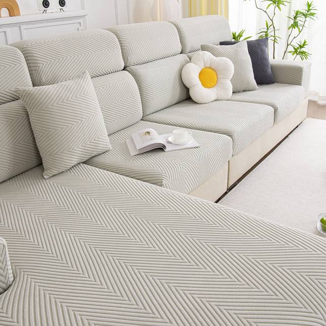 1st 4-Seasons Universal Stretch Sofföverdrag, Vattentätt Anti-Slip Förtjockat Tyg Soffkuddfodral, Maskintvättbar, Ljusgrå Färg, Husdjursvänlig, Passar (Singel Set,2 Sits,3 Sits,4 Sits,Armstödsöverdrag,Ryggöverdrag till soffa,L-formad,Soffa bakstycke M)