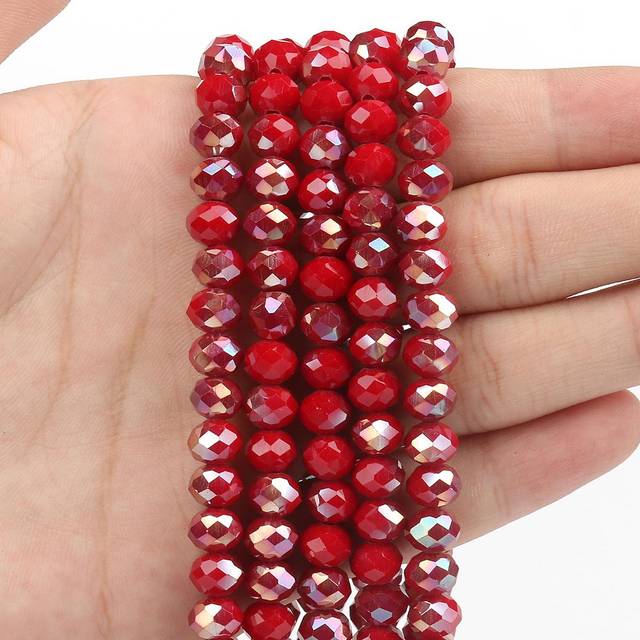 SHEIN 1strand Fashionable Artificial Crystal DIY Bead For Women For DIY Jewelry Making