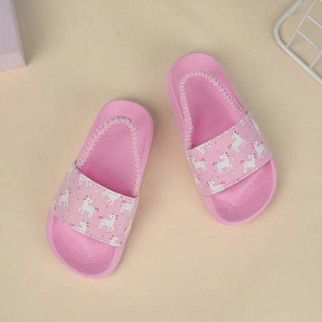 Småbarn pojkar Cartoon Casual inomhus tofflor, sommar - Rosa (EUR22,EUR23,EUR24,EUR25,EUR26,EUR27)